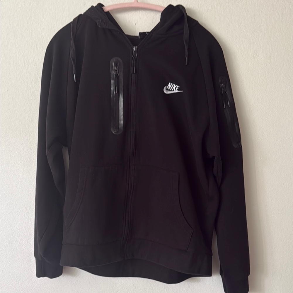 Nike Black Hoodie with White Logo